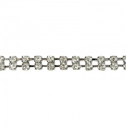 Clear Diamante Double Row Bracelet