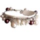 Fake Pearls Simulated Imitation Costume Jewellery, Fashion Women Girls Gift, Brown & Beige Faux Pearl Charm Bracelet