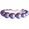 Fake Pearls Simulated Imitation Costume Jewellery Bracelets, Fashion Women Girls Gift, Graduated Purple Faux Pearl Bracelet
