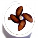 Cute Brown Rhinestone Blossom Lucky Flower Ring