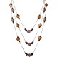 Multi-Strand Necklaces, Costume Jewellery Accessories, Fashion Women Gifts, Brown Bead Floating Multi Layer Long Necklace