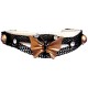 Costume Jewellery Accessoies, Fashion Women Girls Cute Small Gift, Brown Enamel Butterfly Black Mesh Fashion Bracelet