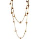 Simple Costume Jewellery Accessories, Fashion Women Girls Small Gift, Brown Mother-of-Pearl MOP Extra Long bead Necklace