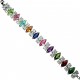 Fashion Bridal Jewellery, Costume Bracelets, Multi Coloured Marquise Teardrop Rhinestone Clear Diamante Dressy Bracelet