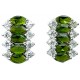 Fashion Jewellery Dangle Earrings, Women Costume Jewelry UK, Olive Green Teardrop Rhinestone Clear Diamante Dress Drop Earrings