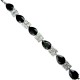 Bridal Costume Jewelry Bracelets, Fashion Wedding Jewellery, Women Gift, Black Teardrop Rhinestone Clear Diamante Dress Bracelet