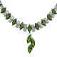 Green Costume Jewelry Sets UK, Fashion Gifts, Teardrop Rhinestone Clear Diamante Dress Jewellery Necklace Bracelet Earrings Set