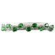Costume Jewellery Sets, Wedding Fashion Jewelry UK, Green Oval Rhinestone Diamante Jewellery Necklace Bracelet Earrings Set