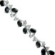 Fashion Wedding Jewellery, Black Elegant Oval Rhinestone Clear Diamante Costume Dressy Tennis Bracelet