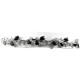 Fashion Wedding Jewellery, Black Elegant Oval Rhinestone Clear Diamante Costume Dressy Tennis Bracelet