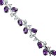 Purple Diamante Necklace Bracelet Earrings Set, Costume Jewellery Sets, Fashion bridal Jewelry Set UK, Women Wedding Gifts