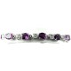 Bridal Costume Jewellery, Purple Royal Oval Rhinestone Fashion Diamante Tennis Bracelet