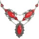 Costume Wedding Jewellery, Fashion Red Teardrop Rhinestone Dressy Y-shaped Necklace
