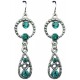 Costume Jewellery Set, Aqua Blue Teardrop Diamante Necklace Earrings Sets, Fashion Jewelry Set UK, Women Party Dress Accessories