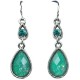 Dressy Aqua Blue Teardrop Rhinestone Dainty Drop Earrings
