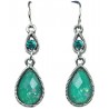 Dressy Aqua Blue Teardrop Rhinestone Dainty Drop Earrings