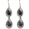 Chic Costume Jewellery, Brown Diamante Triple Teardrop Linear Long Drop Fashion Earrings