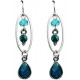 Dainty Earrings, Women Costume Jewellery, Blue Short Drop Earrings, Fashion Jewellery Earrings, Blue Diamante Earrings