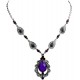 Fashion Jewellery Necklaces, Purple Teardrop Necklace, Costume Jewelry Necklace UK, Classic Costume Necklaces, Diamante Necklace