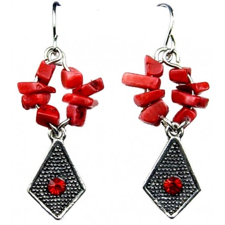Chic Fashion Jewellery, Short Drop Earring, Red Natural Stone Earrings, Costume Jewelry Earrings UK, Short Earrings, Women Gifts