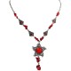 Costume Jewellery Red Round Rhinestone Natural Stone Fashion Sun NecklaceNecklace