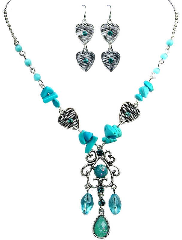 NoName costume jewellery set Blue Single WOMEN FASHION Accessories Costume jewellery set Blue discount 95% 