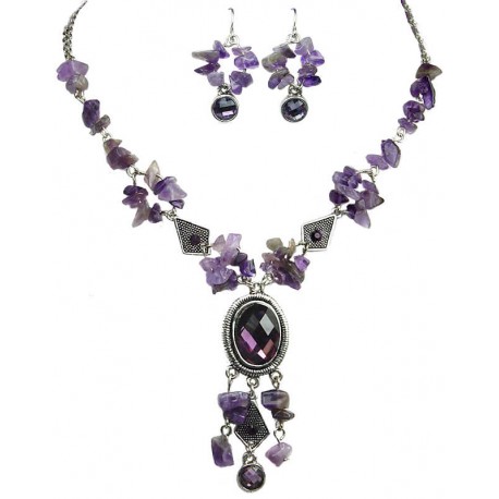 Purple Single WOMEN FASHION Accessories Costume jewellery set Purple NoName costume jewellery set discount 62% 