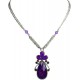 Classic Costume Jewellery Necklaces, Purple Teardrop Fashion Necklace, Jewellery Accessories, Women Gifts