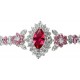 Dressy Fashion Jewellery, Hot Pink Teardrop Bracelets, Pink Diamante Bracelet, Fashion Jewelry Bracelets, Women Costume Bracelet