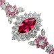 Dressy Fashion Jewellery, Hot Pink Teardrop Bracelets, Pink Diamante Bracelet, Fashion Jewelry Bracelets, Women Costume Bracelet