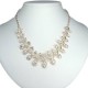 Bib Costume Jewellery, Fashion Clear Diamante Twist Champagne Gold Necklace