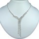 Fashion Party Prom Bridal Costume Jewellery, Wedding Git, Clear Diamante Cascade Charming Tassel Dress Necklace