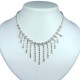 Clear Diamante Waterfall Cascade Dress Necklace