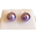 Purple Pearl 6mm Stud Earrings