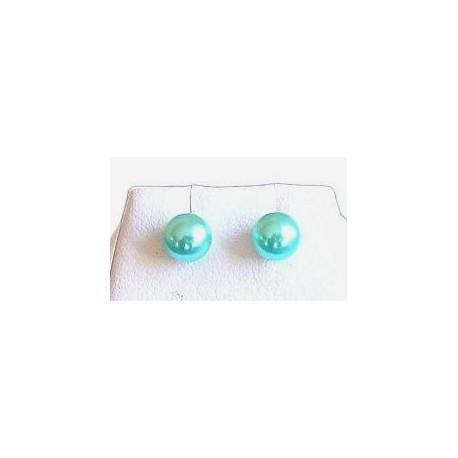 Small costume Jewellery, Tiny Earring Studs, Blue Faux Pearl 5mm Stud Earrings
