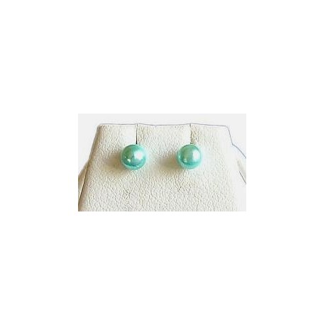 Blue Pearl 4mm Stud Earrings