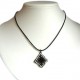 Chic Costume Jewellery, Fashion Women Accessories, Dainty small Gift, Black Diamante Lozenge Cord Necklace