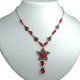 Costume Jewellery Red Round Rhinestone Natural Stone Fashion Sun NecklaceNecklace