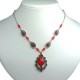 Costume Jewellery Red Rhinestone Vintage Teardrop Costume Necklace