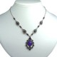 Fashion Jewellery Necklaces, Purple Teardrop Necklace, Costume Jewelry Necklace UK, Classic Costume Necklaces, Diamante Necklace