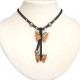 Chic Costume Jewellery Accessoies, Women Girls Cute Small Gift, Brown Two Butterfly Black Mesh Fashion Drop Necklace