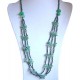 Handcrafted Costume Jewellery Accessories, Fashion Women Gift, Aventurine Natural Stone Green Bead Multi Strand Long Necklace