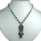 Simple Costume Jewellery, Chic Black Trendy Teardrop Fashion Oval Pendant Necklace