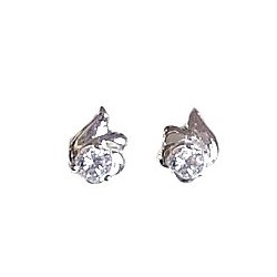 Clear Diamante Comet Star Stud Earrings
