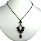 Chic Costume Jewellery for Fashion Women, Black Rhinestone Diamante Teardrop Pendant Drop Necklace