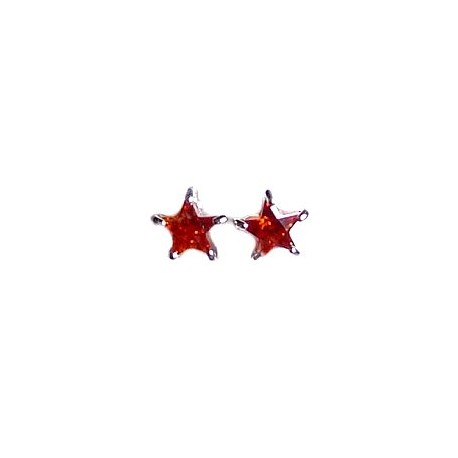 Small Tiny Costume Jewellery Earring Studs, Fashion Women Girls Accessories, Simple Red Diamante Star Stud Earrings