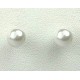 Small Costume Jewellery Earring Studs, White Fshion Pearl 6mm Stud Earrings