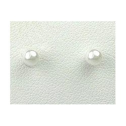 Timy Small Fashion Jewellery, Small White Costume Pearl 4mm Stud Earrings