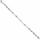 Simple Costume Jewellery, Pink Crystal Heart CZ Dressy Fashion Tennis Bracelet