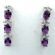 Women Fashion Jewelry UK, Purple Dangle Earrings, Purple Costume Jewellery, Wedding Gifts, Purple Oval Diamante Drop Earrings